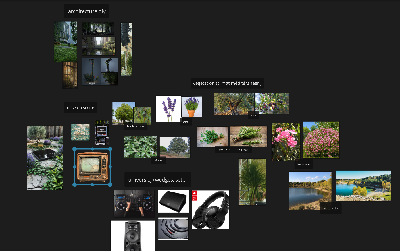 3D Moodboard — Solar Festival visual direction
